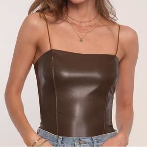 NEW HEARTLOOM camille bodysuit in mocha